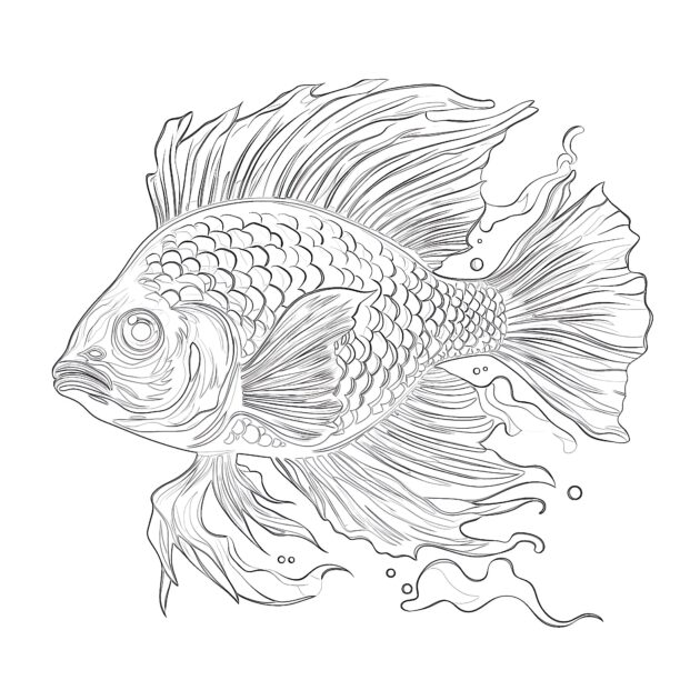 Online Coloring Adult Coloring - Adult Coloring Pages Fish 630x630 