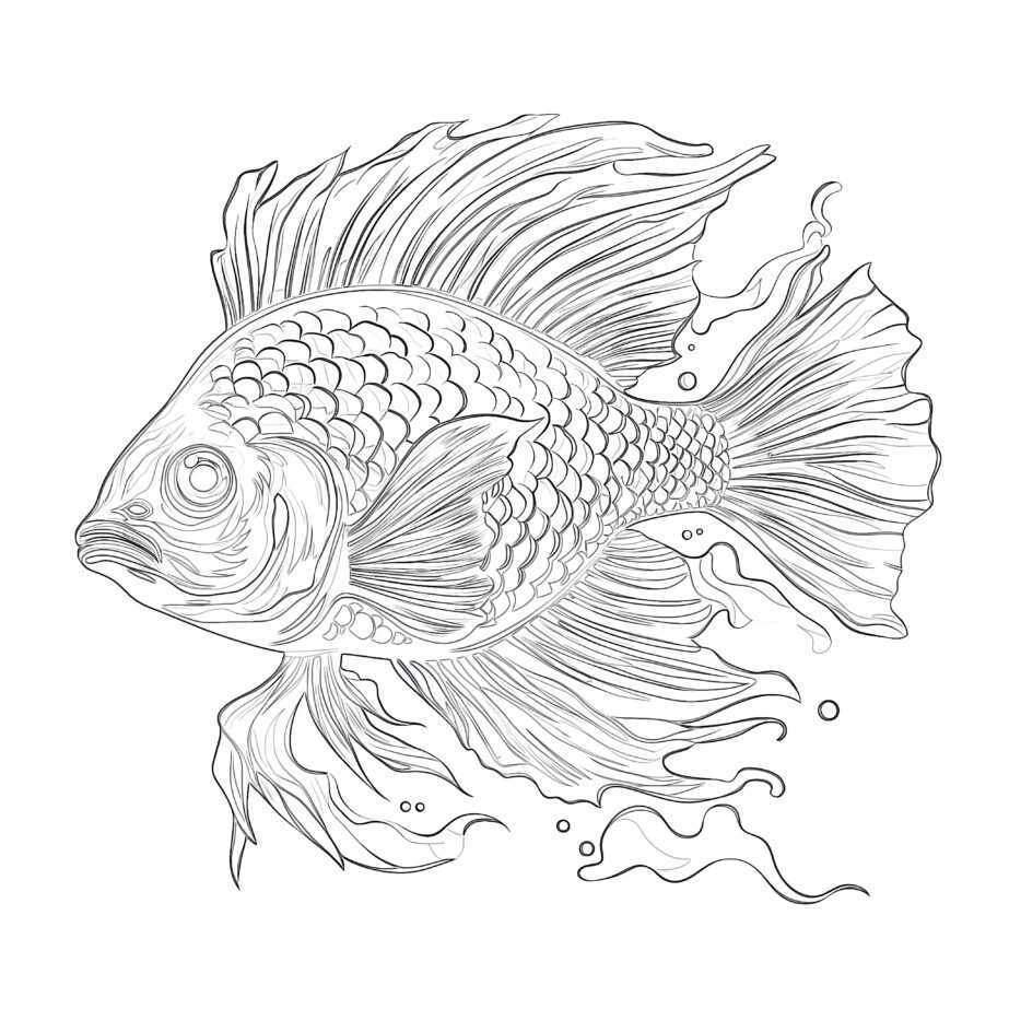 Adult Coloring Pages Fish