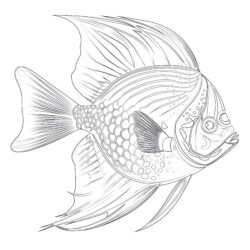 Angelfish Coloring Page - Printable Coloring page