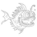 Angler Fish Coloring Page