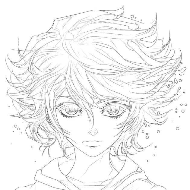 Una página de manga con personajes listos para recibir una inyección de color y personalidad.