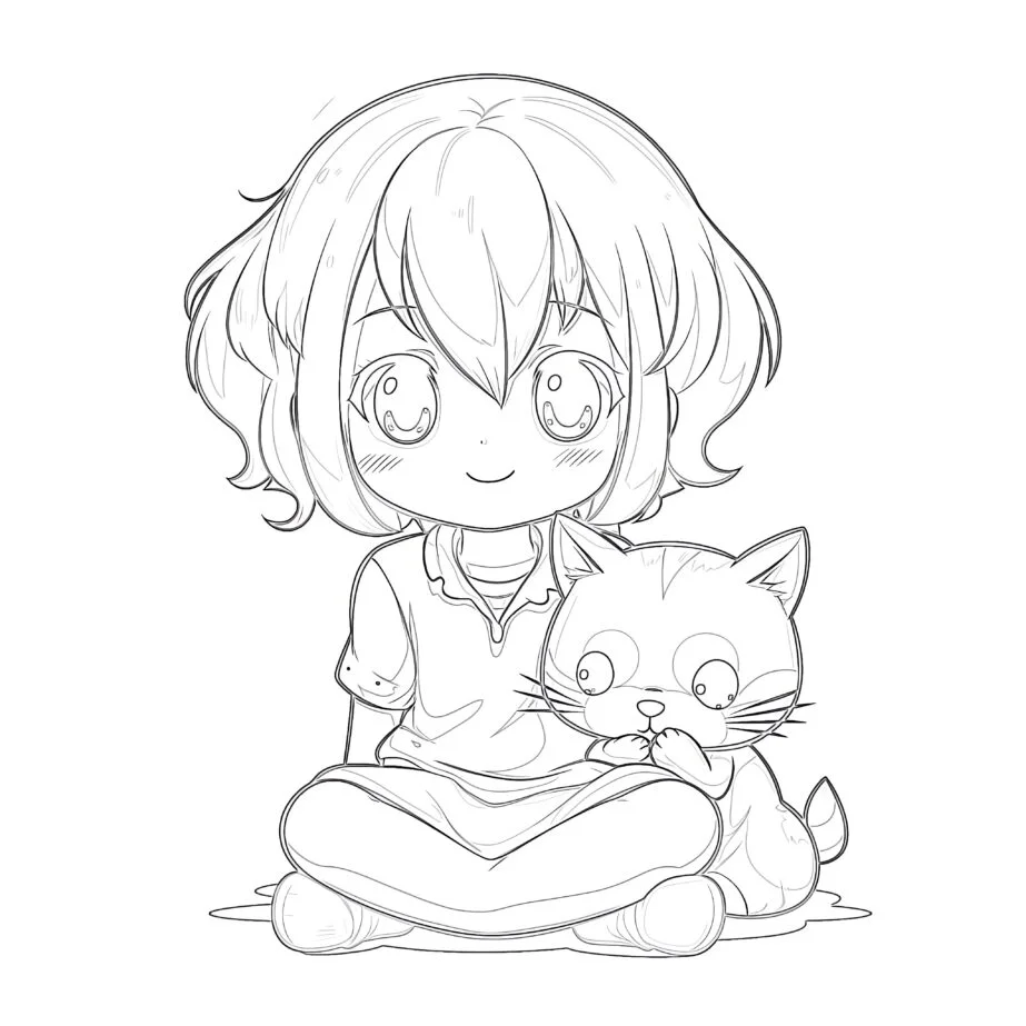 Anime Colouring Picture