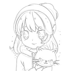 Anime Cute Coloring Pages - Printable Coloring page