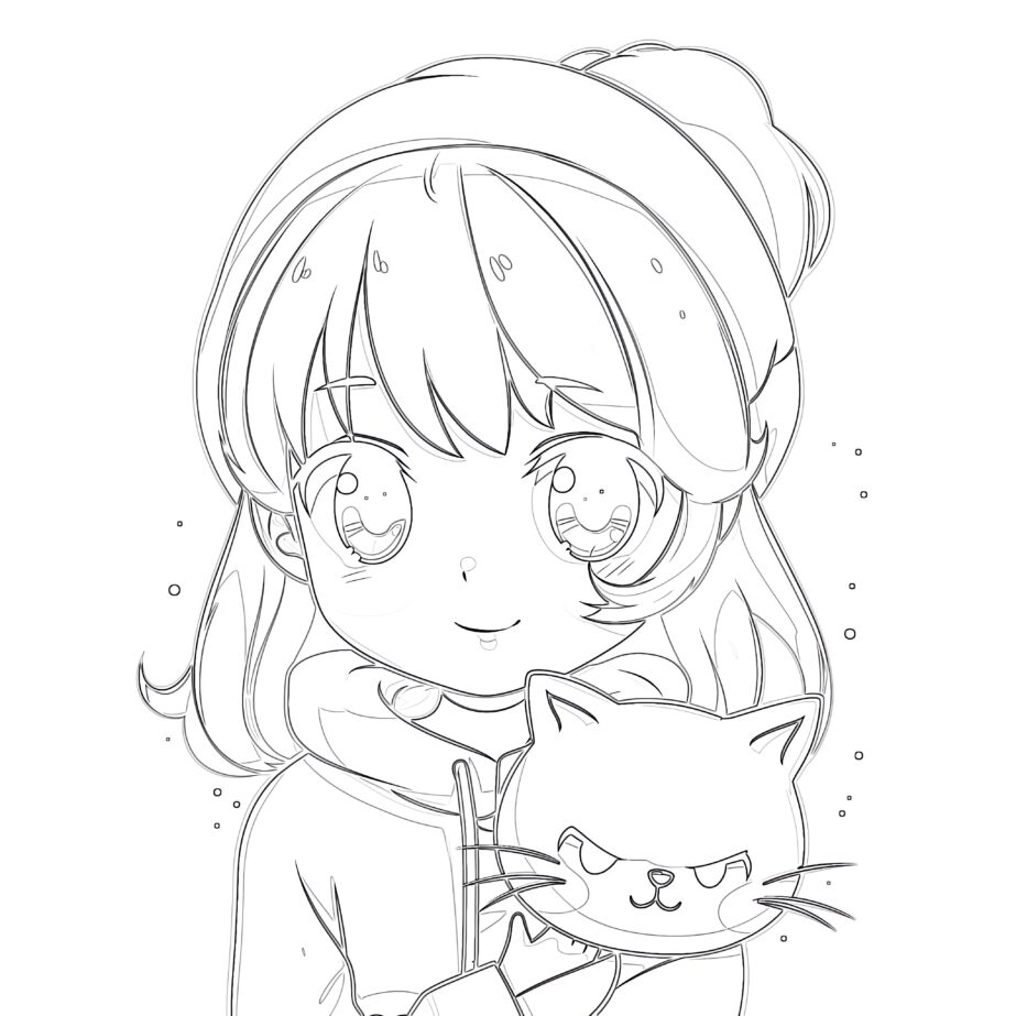 Anime Cute Coloring Pages