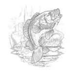 Bass Angeln Ausmalbilder