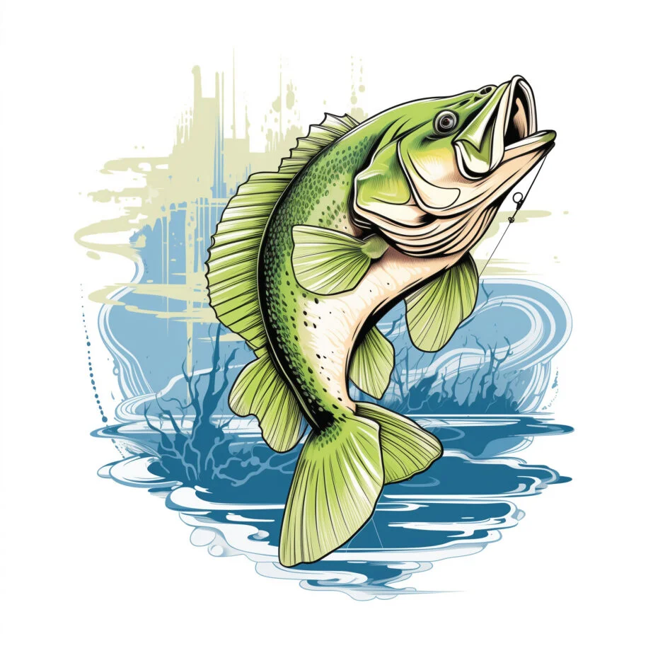 Bass Angeln Ausmalbilder 2