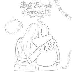 Best Friend Coloring Page Free - Printable Coloring page