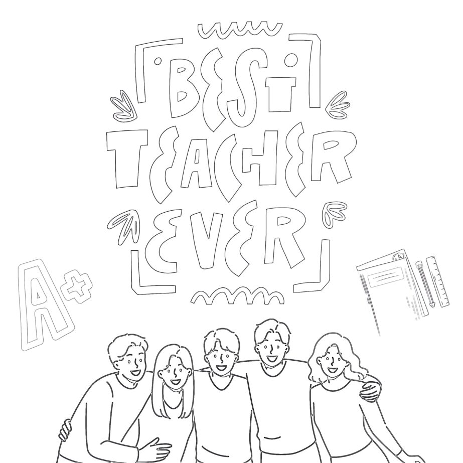 Best Teacher Coloring Page Free