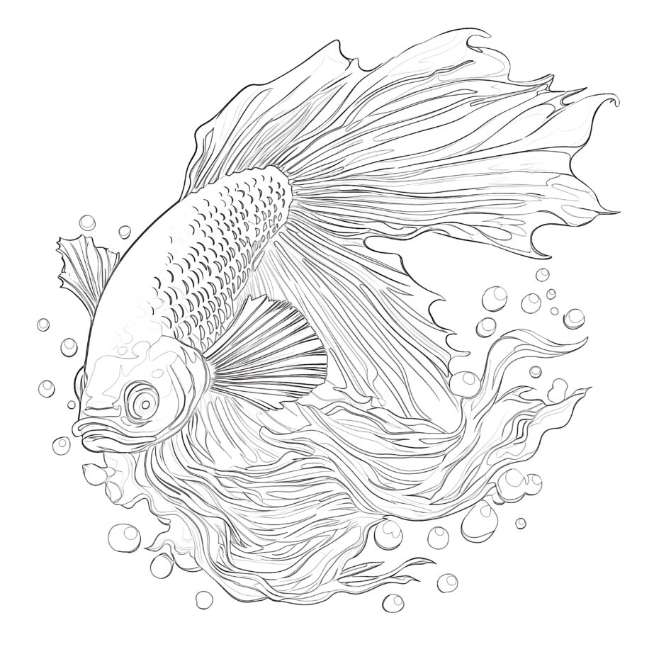 Betta Coloring Pages