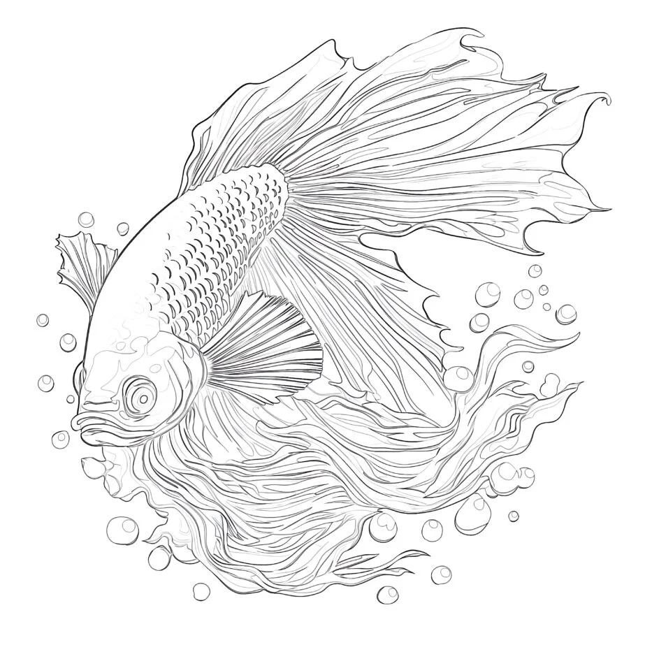 Pages à colorier Betta