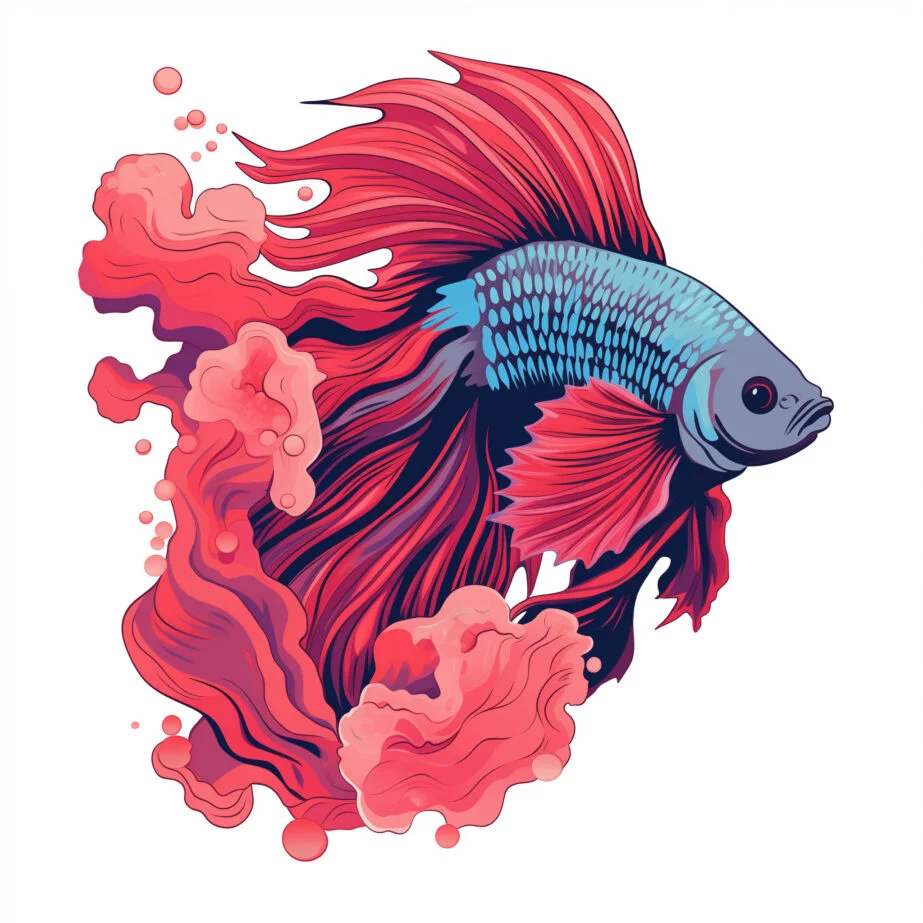 Betta-Fisch Malvorlage 2
