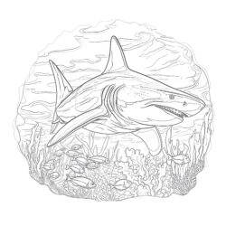 Bull Shark Coloring Page - Printable Coloring page