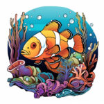 Clownfish Coloring Page 2