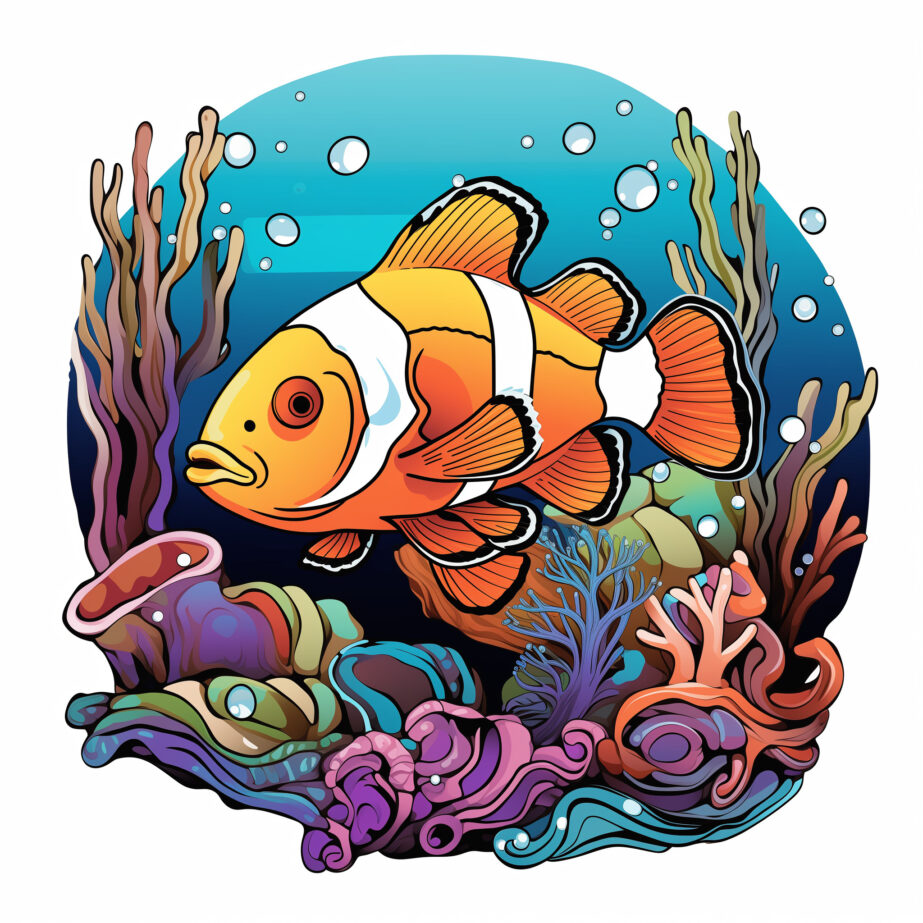 Clownfish Coloring Page 2Original image
