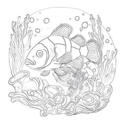 Clownfish Coloring Page - Printable Coloring page