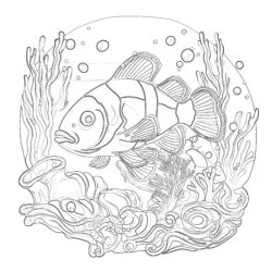 Clownfish Coloring Page - Printable Coloring page