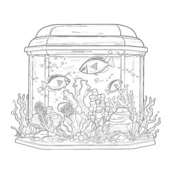 Coloring Pages Aquarium - Printable Coloring page