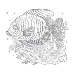 Coloring Pages Fish Ocean - Printable Coloring page