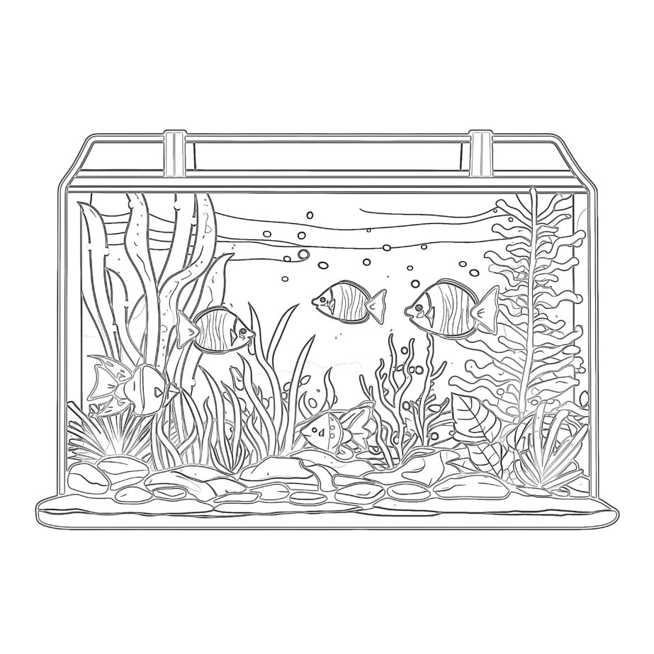 Coloring Pages Fish Tank