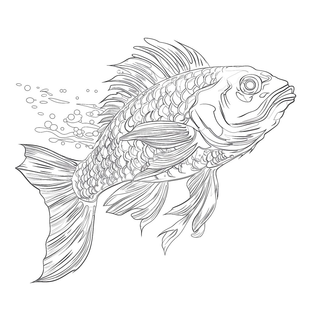 ausmalbilder von fischen