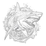 Coloring Pages Great White Shark