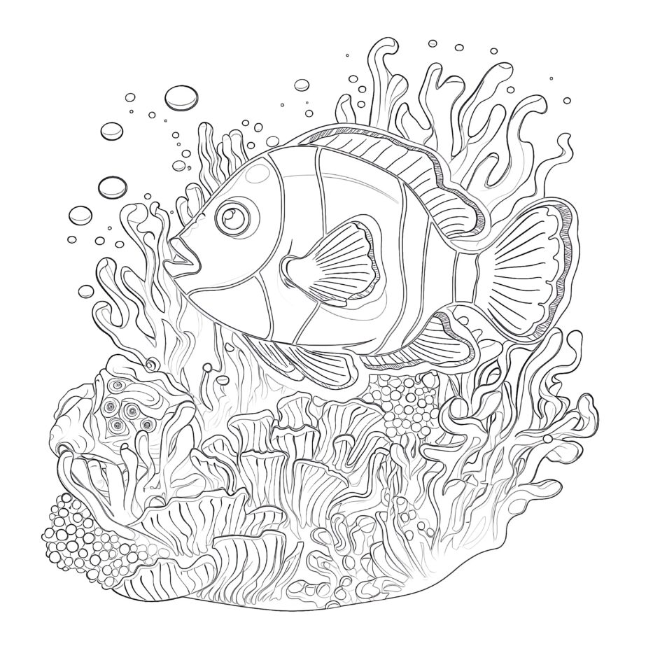 Coral Reef Fish Coloring Pages