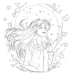 Cute Anime Colouring Pages - Printable Coloring page