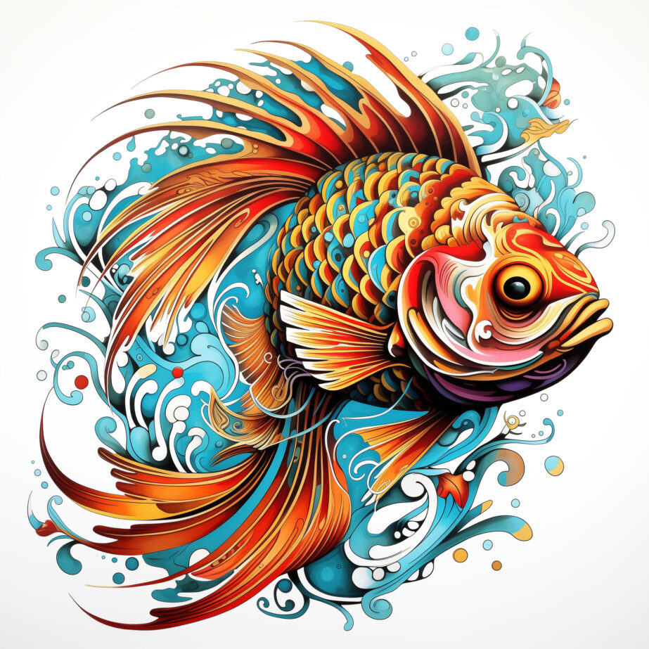 Detailed Fish Coloring Pages 2Original image