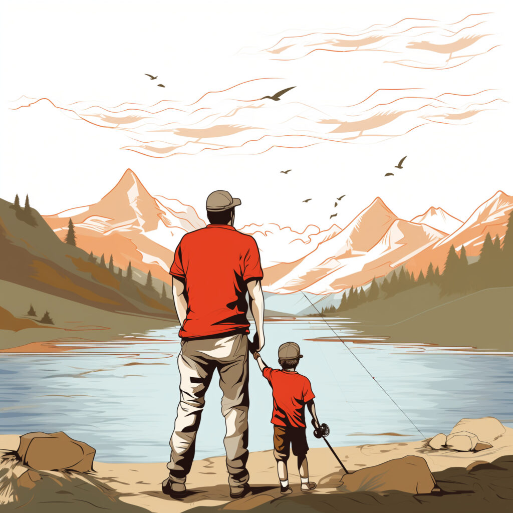 Fathers Day Fishing Coloring Pages | Coloring Pages Mimi Panda