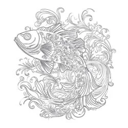 Fish Adult Coloring Pages - Printable Coloring page
