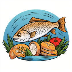 Fish And Loaves Coloring Page - Origin image
