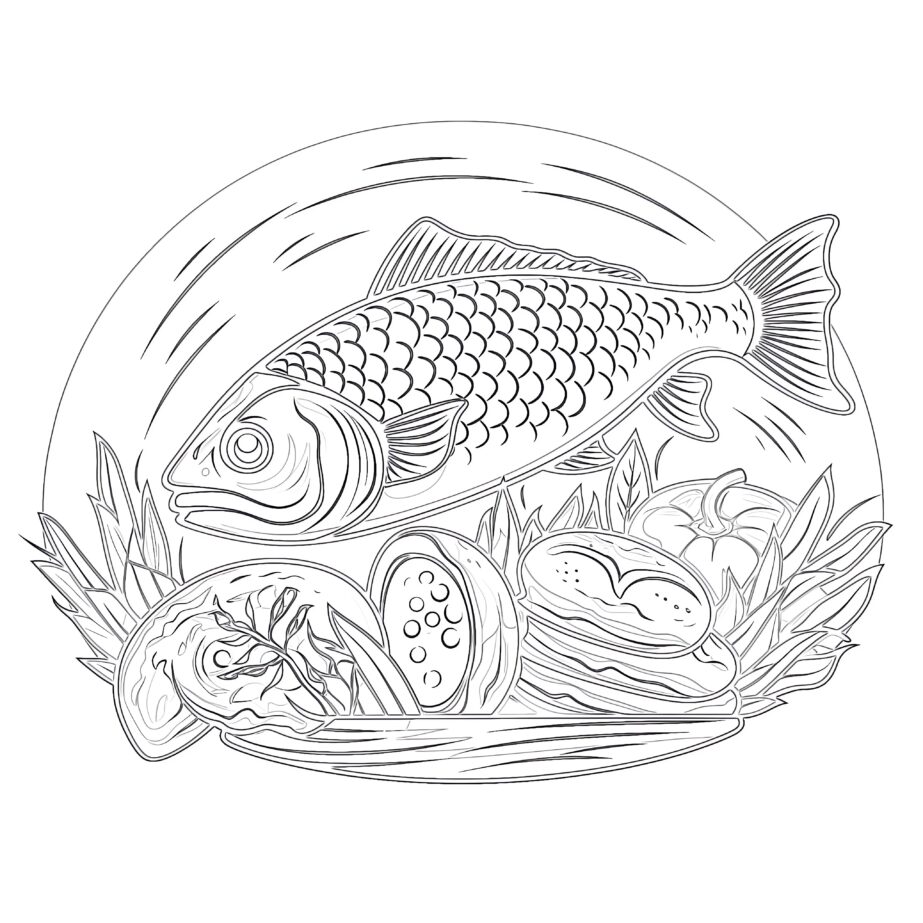 Fish And Loaves Coloring Page