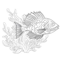 Fish Coloring Page Free - Printable Coloring page