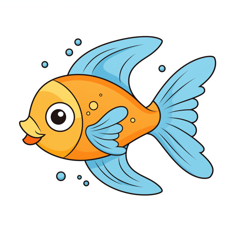 Pages à colorier de poissons pour la maternelle 2