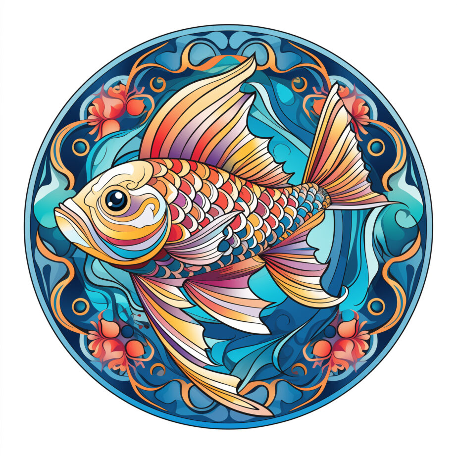 Fish Mandala Coloring Pages 2Original image