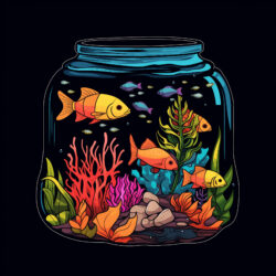 Fish Tank Coloring Page - Origin image