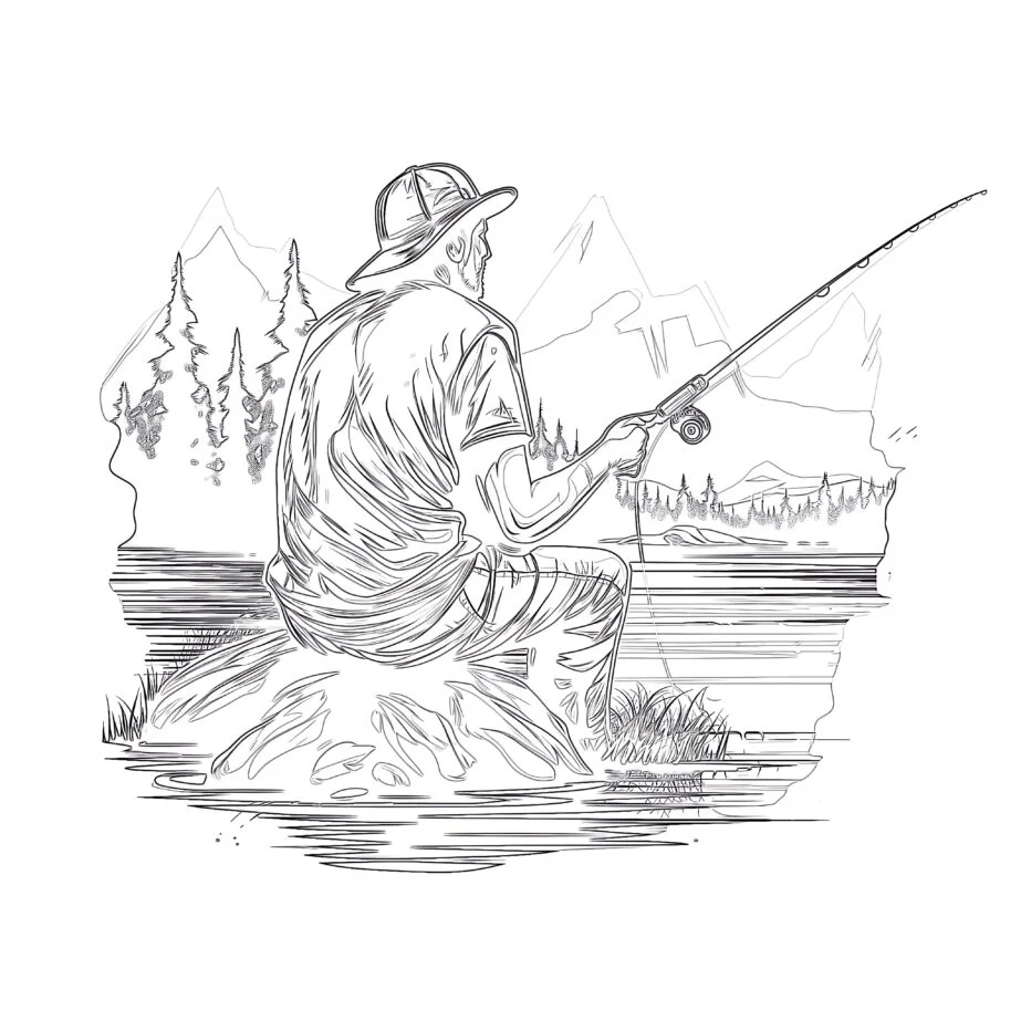 Páginas para Colorear de Pescadores