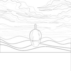 Fishing Bobber Coloring Page - Printable Coloring page