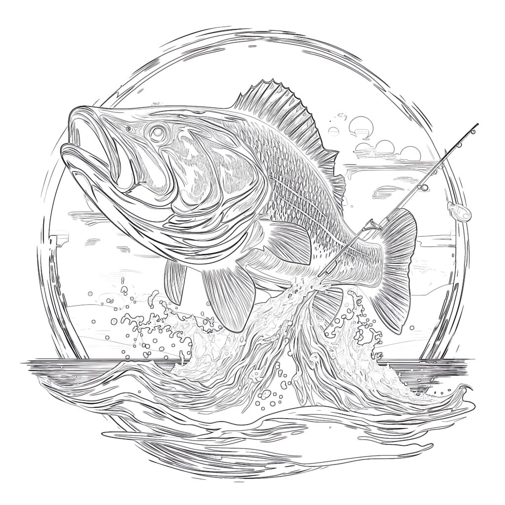 Fishing Coloring Pages Printable | Coloring Pages Mimi Panda