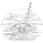 Fishing Pole Coloring Page