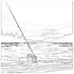 Fishing Rod Coloring Pages