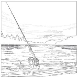 Fishing Rod Coloring Pages - Printable Coloring page