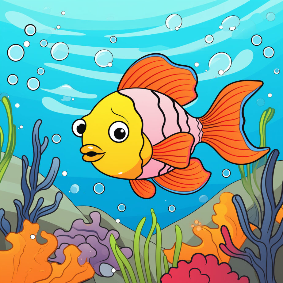 Free Coloring Pages Fish Ocean 2Original image