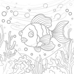 Free Coloring Pages Fish Ocean - Printable Coloring page