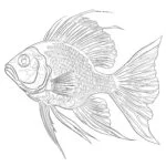 大人のための無料魚塗り絵ページ