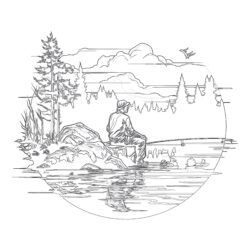 Free Printable Fishing Coloring Pages - Printable Coloring page