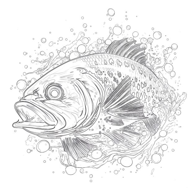 Freshwater Fish Coloring Pages | Coloring Pages Mimi Panda