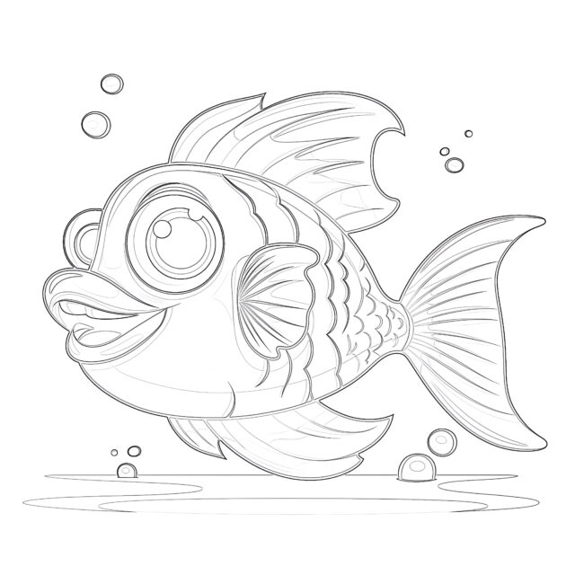 Online Coloring Funny Fish Coloring Pages Coloring Pages Mimi Panda