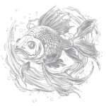 Gold Fish Coloring Page