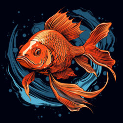 Gold Fish Coloring Page - Origin image